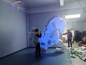 Costume de <span class=keywords><strong>cheval</strong></span> gonflable <span class=keywords><strong>Cheval</strong></span> gonflable coloré illuminé pour sauter l'équitation gonflable - Product Image 3