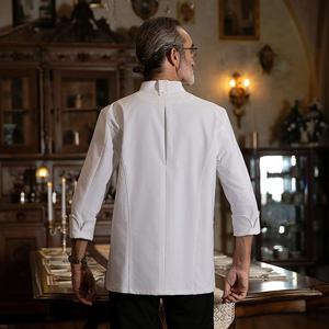 Profesional antiestático cabeza Chef uniforme abrigo manga larga trabajo abrigos Hotel restaurante <span class=keywords><strong>cocina</strong></span> Chef uniforme Chef - Product Image 3