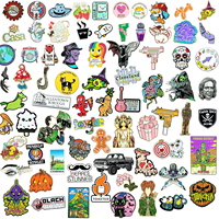 Épingles en laiton plaqué émail personnalisées, motifs mignons de dessins animés, anges, amour, fleurs, autocollants métalliques pour broches DIY, logo gratuit, Fête du Poisson d'avril