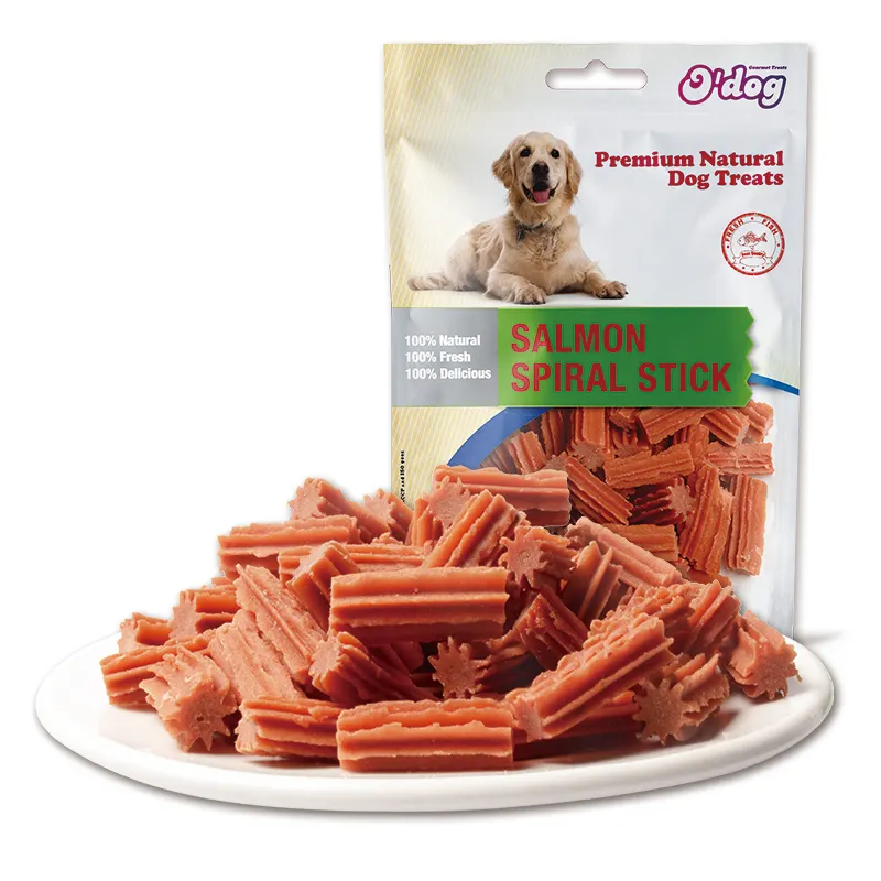 Zalm Spiraal Stok Shandong Supplies Best Selling Voor Hond Premium Natuurlijke Hond Dental Training Behandelt O'dog Myjian