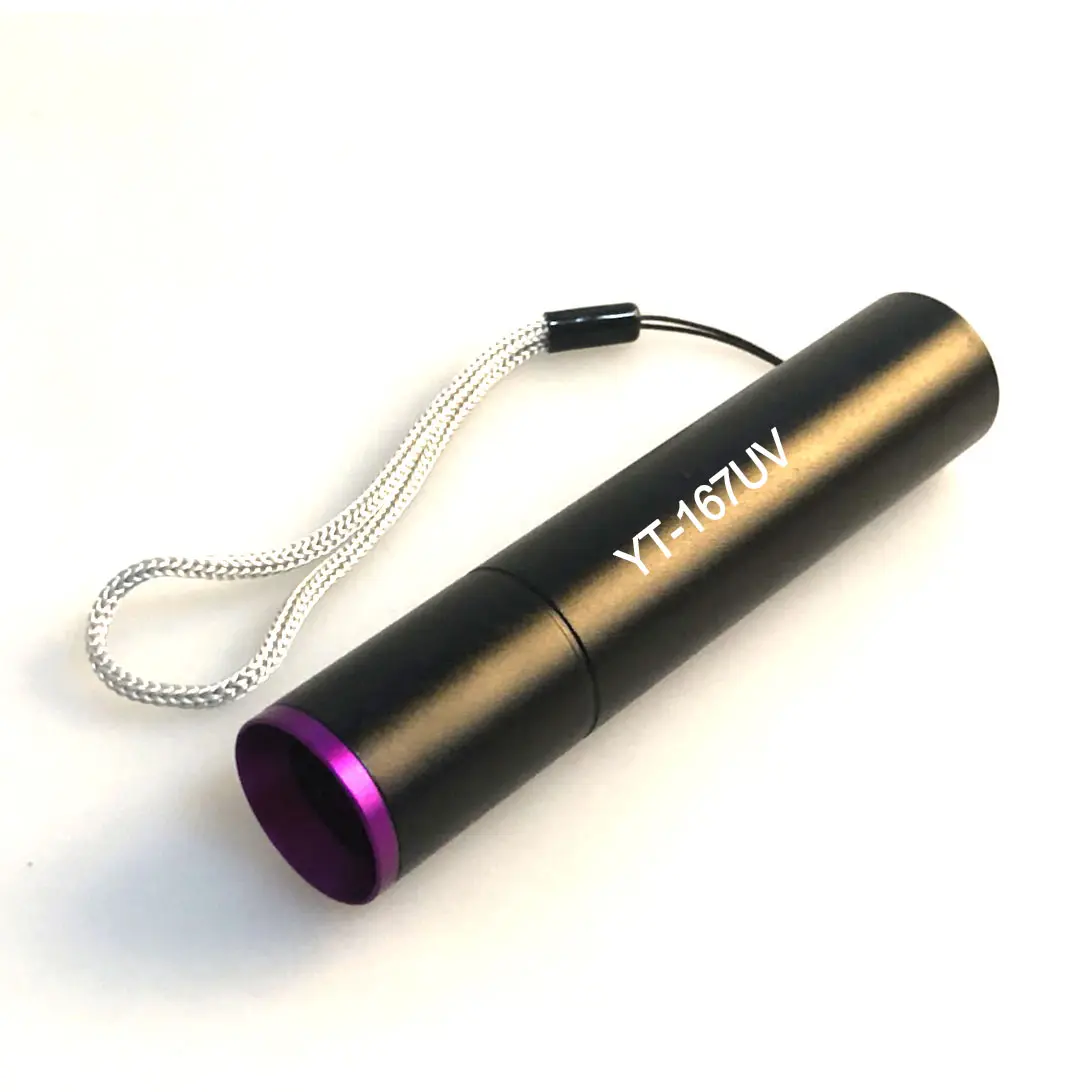 ไฟฉาย LED UV 365nm 3W แบบพกพาพร้อมตัวกรองสีดำมินิ USB ชาร์จไฟสีดำสำหรับเครื่องตรวจจับกลากผิวสัตว์เลี้ยง
