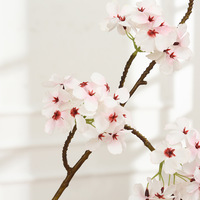 Branche de cerisier artificielle à longue tige, fausse fleur de sakura rose pour arrangement de vase à domicile, décoration florale pour mariage, fenêtre, hôtel