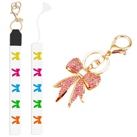 Noeud papillon personnalisé broderie fête Bling sac à main breloque sac à dos strass gonflé personnalisé porte-clés accessoires et bracelets