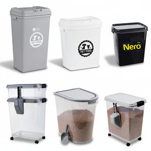 Recipiente de Plástico Hermético para Ração de Gato e Cachorro com Tampa - Product Image 1