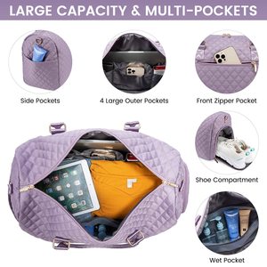 Wide Open Large Travel Duffle <b>Bag</b> with Shoe Compartment <b>Overnight</b> Hospital <b>Bag</b> for Women Labor Delivery - Product Image 2