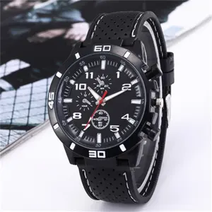 Explosive Silicone Men's Three Eyes Leisure Personality Sports Watch Silicone Quartz Watch Student Watch