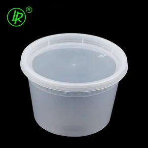 16OZ Runde Plastik becher Suppe Einweg-Lebensmittel verpackung Transparenter Plastiks alat becher Pp Deli Cup