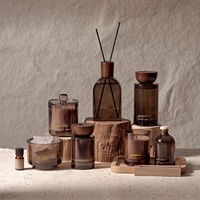 Décoration d'intérieur, diffuseur de parfum à bâtonnets en verre vide pour huiles essentielles, surface lisse et plate, logo personnalisé, couleur et emballage