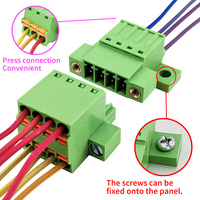 Bloc de bornes à ressort double rangée mâle-femelle pas de 3,50 mm - Prise à bride avec connecteur de fixation sécurisé