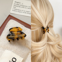 Mini pince à cheveux élégante en acétate avec logo personnalisé, motif géométrique, pour usage quotidien et occasions spéciales des jeunes filles