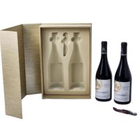 Boîte cadeau pour vin en gros OEM Chine, boîte cadeau rigide magnétique pour bouteille de vin avec logo personnalisé