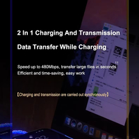 Cable de Carga para Teléfono Celular 3 en 1 con Iluminación LED RGB de 7 Colores Graduales, Cable de Datos USB Tipo C de Carga Súper Rápida de 1M 3.3FT 66W