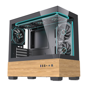 Lovingocool 2025 phong cách mới đầy đủ tháp chơi game PC trường hợp cơ sở gỗ ATX M-ATX Yếu tố hình thức MicroATX tháp máy tính <span class=keywords><strong>Chassis</strong></span> trong kho - Product Image 1