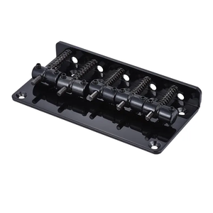 Hochwertige feste Bassbrücke aus Metall klassisch Saddel-<span class=keywords><strong>Gitarre</strong></span> Bassbrücke für 5-Saiten-Bassgitarre, 1 Satz (Schwarz) - Product Image 5