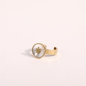 Custom Luxury Adjustable <b>Ring</b> Stainless Steel Shell Round <b>Rings</b> for Women - Product Image 5