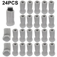 Protections de sol anti-bruit pour meubles, pieds de table, pieds de chaise, chaussettes en tricot, manchons, coussinets, 24 pièces/ensemble