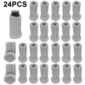 Protections de sol anti-bruit pour meubles, pieds de table, pieds de chaise, chaussettes en tricot, manchons, coussinets, 24 pièces/ensemble - Product Image 3