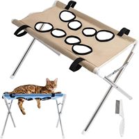 Hamac de toilettage anti-rayures pour animaux de compagnie avec harnais suspendu à 8 trous pour le lavage, la coupe des ongles et le nettoyage des oreilles – Accessoires pour chats et chiens