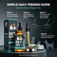 Huile de chanvre pour chien, supplément apaisant pour animaux de compagnie avec oméga 3, 6, 9, huile de chanvre, vitamines pour soulager la douleur, l'anxiété, le stress, favoriser le sommeil et la santé des articulations