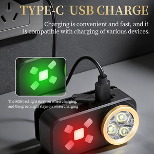 Yunmai H30 Led Flashlight Rechargeable Magnetic Clip Compact Outdoor <b>Work</b> <b>Light</b> With Red Blue Warning <b>Lights</b> - Product Image 5