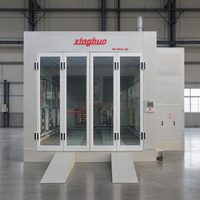 Cabine de peinture infrarouge électrique premium économique 43 kW 80 ° Cabines de peinture automobiles C Baking avec panneaux en laine de roche de pointe