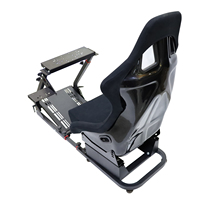 Cockpit de Simulation de Course en Acier Réglable, Siège de Simulateur de Conduite VR pour Jeu de Voiture, Simulateur de Course à Monnayeur