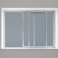 Fenêtres coulissantes verticales en alliage d'aluminium avec moustiquaire en acier inoxydable, design coupe-vent pour maisons, style postmoderne simple