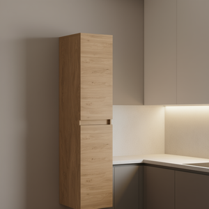 Meuble suspendu Mod Loft H 130 en chêne naturel, largeur 36 cm, rangement de cuisine - Product Image 3