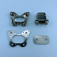 Boucles Papillon Réglables en Alliage de Zinc Sans Nickel de Qualité Personnalisée pour Vêtements, Chaussures et Sacs, avec Décoration Plaquée