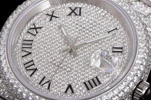 Montre de luxe en moissanite de style japonais, diamant synthétique étincelant, pour la vente en gros - Product Image 4