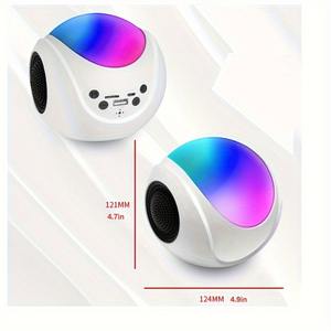 Mini Altavoz Pequeño de 1 Pieza, con Conexión a Tarjeta, Luz RGB Colorida, Audio para Exteriores, Múltiples Modos de Luz, Lámpara Nocturna para Interiores - Product Image 2