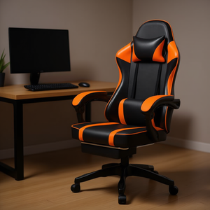 Silla de Juego DB de Cuero PU, Giratoria 360°, con Soporte Lumbar Ajustable, Silla de Oficina - Product Image 2