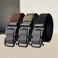 Ceinture tactique vintage réglable en sangle pour hommes, haute résistance, avec boucle automatique, imprimée par transfert thermique, en nylon métallisé, pour usage extérieur intensif