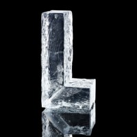 Ventes directes d'usine de briques de cristal briques de verre cloisons villas murs extérieurs briques solides à motifs de cristal de glace