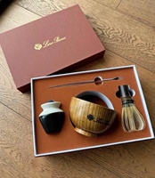 Fabricant chinois de gel Ensemble de bols à matcha en céramique de qualité cérémonielle Vente en gros Ensemble de fouet matcha chasen en bambou personnalisé avec boîte