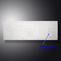 Clavier professionnel de bureau QWERTY en acier inoxydable, 2.4 GHz, sans fil, étanche, en métal, avec pavé tactile