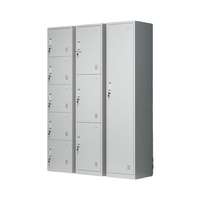 Armoire de rangement robuste en acier pour chambre à coucher, casier métallique verrouillable grande capacité, gain de place pour la maison, le salon ou l'hôpital