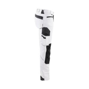 BLAKLADER - 108916451098D100 Pantalones de pintor elásticos de 4 vías Blanco/Gris oscuro-PANTALÓN DE TRABAJO EAN 7330509743768 - Product Image 3