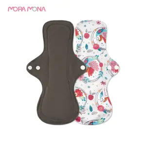 Mora mona Long Panty Liner Cloth Menstrual Pad Bamboo Charcoal Mama Cloth Menstrual Reusable Sanitary Pad Washable Mix Size