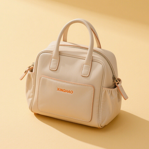 Produttore personalizzato vegano pelle Pu Beige grande capacità zaino mamma borse da viaggio pannolino madre per il <span class=keywords><strong>neonato</strong></span> - Product Image 4