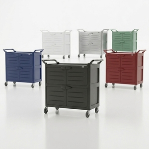 Carrito de Servicio de Tres Niveles para Hotel, con Ruedas de 4 Pulgadas de PP+Aluminio, para Limpieza, Restaurante, Cocina de Hotel - Product Image 1
