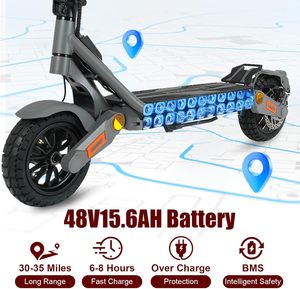 Scooter Eléctrico de 1200W con Doble Motor para Adultos - Plegable, Velocidad de 50 MPH, con Señales de Giro, Alto Rendimiento - Product Image 5