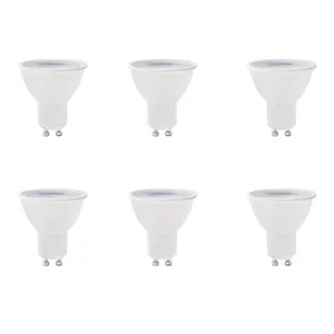 6 Pak Lampu Sorot LED 120V 5W 530LM Siang Hari 5000K Dapat Diredupkan MR16 GU10 Dasar Lampu Sorot untuk Instalasi Langit-langit