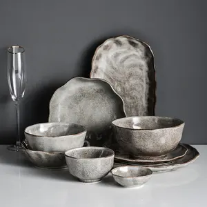 Chaozhou Fabbrica Ristorante Cena di Porcellana retrò piatti in ceramica Set articoli per la casa set di stoviglie