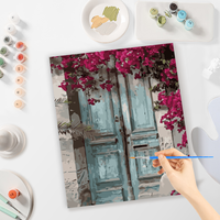 Peinture par numéros à faire soi-même pour adultes, kits de peinture par numéros pour porte, kit de démarrage pour cadeau à faire soi-même, 40x50cm/16x20 pouces sans cadre