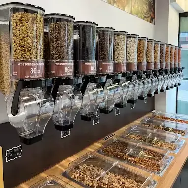 ECOBOX nuovi chicchi di caffè a gravità Dispenser per alimenti alla rinfusa Dispenser per cereali ermeticamente Dispenser per alimenti secchi per negozi