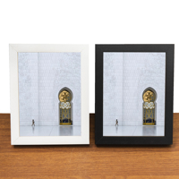 Marco de Fotos de Madera MDF Hecho a Mano, Personalizable, con Impresión UV Disponible, en Blanco y Negro, para Decoración de Muebles y Regalos Navideños
