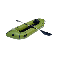 Kayak de voyage gonflable léger en TPU pour une personne avec siège souple pour le rafting en eau plate