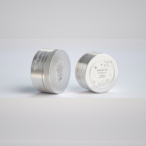 Custom Designed Metal Jewelry <b>Box</b> with Clear Lid Screen Printing and Embossing Round Gift <b>Box</b> Aluminum Can - Product Image 2
