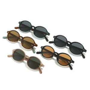 STORY XY40006 occhiali da sole Vintage rivetti ovali da uomo di marca firmati occhiali da sole 2024 retrò rotondi tartaruga montatura occhiali da sole da donna